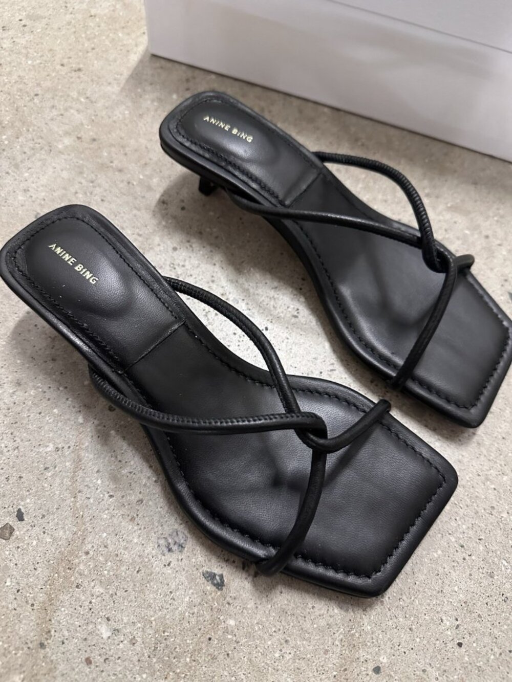 ANINE BING Suri Sandals Black - Picture 7 of 9